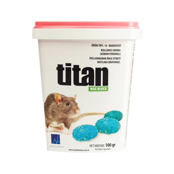 Titan Wax Block Fare Zehiri 100 Gr - (Suya Dayanıklı Mum Blok - Pasta Zehir)