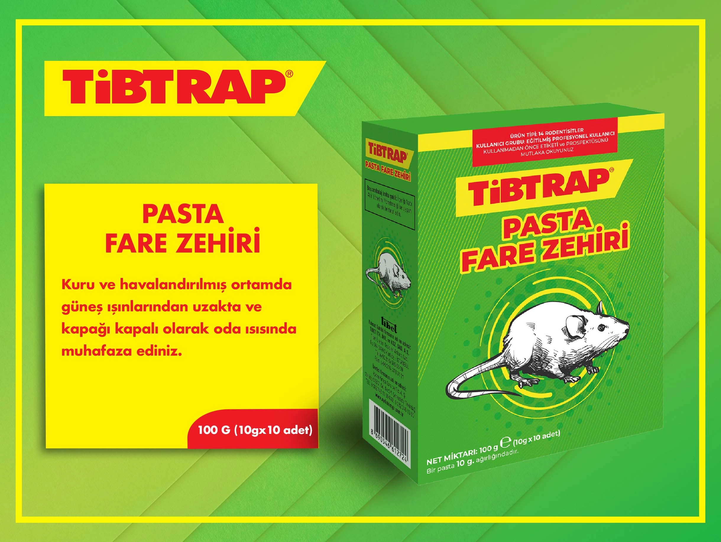 Tibtrap Fare Zehiri Pasta 100 Gr - (Yumuşak Yem - Çekici Lezzet)