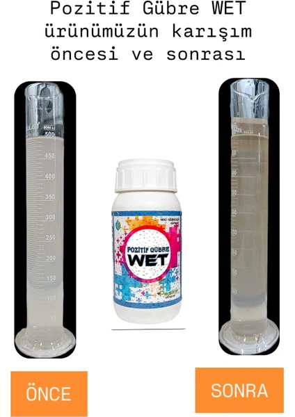 Pozitif Gübre Wet (Yayıcı Yapıştırıcı - pH Düşürücü - Gözenek Açıcı) 250 cc