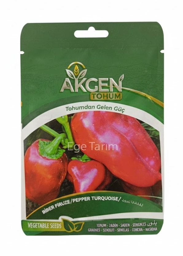 Akgen Firuze Kapya (Yağlık) Biber Tohumu 5 gr - Kırmızı ve Etli