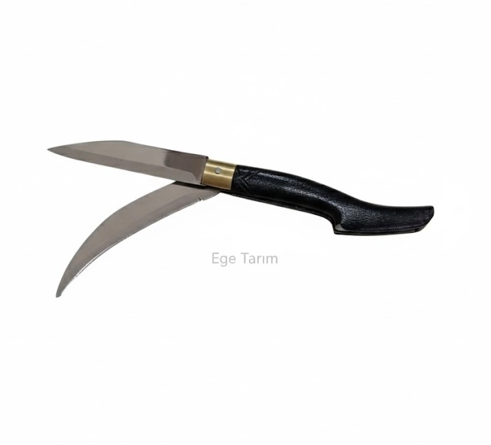 Çift Ağızlı Testereli Aşı ve Budama Çakısı (Orta Boy - 19.5 cm) - Plastik Saplı