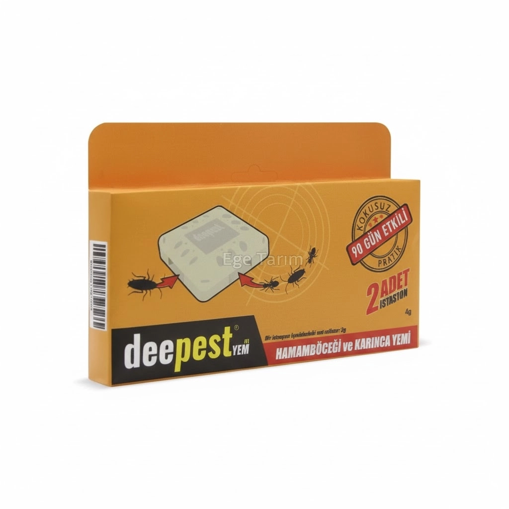 Deepest Hamamböceği ve Karınca Yemi (2 Adet İstasyon & 90 Gün Etkili & Kokusuz)