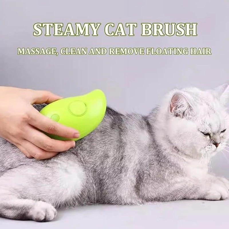 Şarjlı Buharlı Kedi Tarağı (Su Püskürtmeli & Masaj Etkili Tüy Toplayıcı)