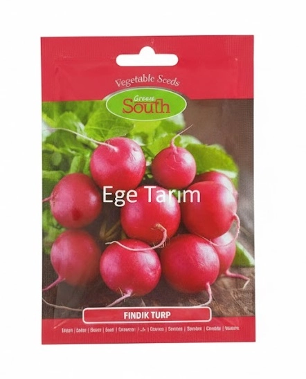 Green South Kırmızı Fındık Turp Tohumu 5 gr - Hızlı Yetişen ve Çıtır