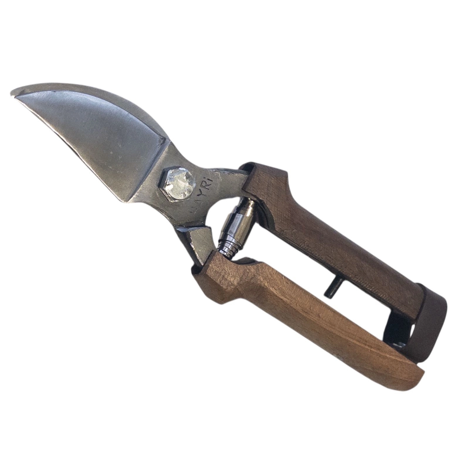 Bıçakçı Hayri El Yapımı Karbon Çelik Budama Makası - Ceviz Saplı (23 cm)