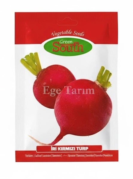 Green South İri Kırmızı Turp Tohumu 5 gr - Büyük Boy ve İçi Dolu