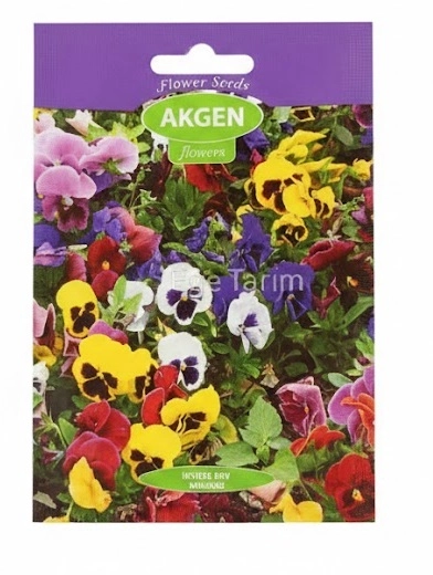 Akgen İsviçre Dev Menekşe (Viola wittrockiana) Çiçek Tohumu - İri Çiçekli ve Rengarenk