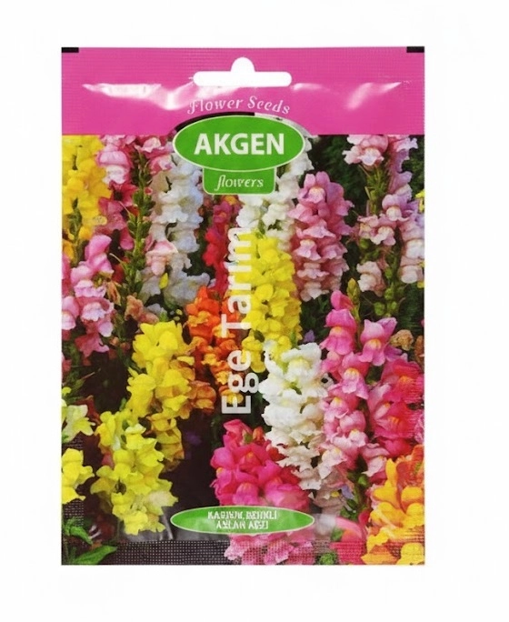 Akgen Karışık Renkli Aslanağzı (Antirrhinum) Çiçek Tohumu - Bol Çiçekli ve Kokulu