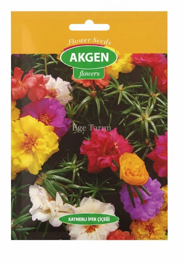 Katmerli İpek Çiçeği (Portulaca grandiflora) Tohumu - Karışık Renk