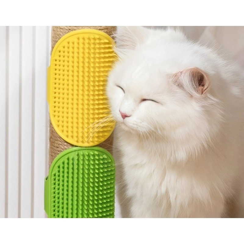 Ayarlanabilir Kayışlı Silikon Kedi Köpek Yıkama ve Masaj Fırçası (Tüy Toplama Özellikli)