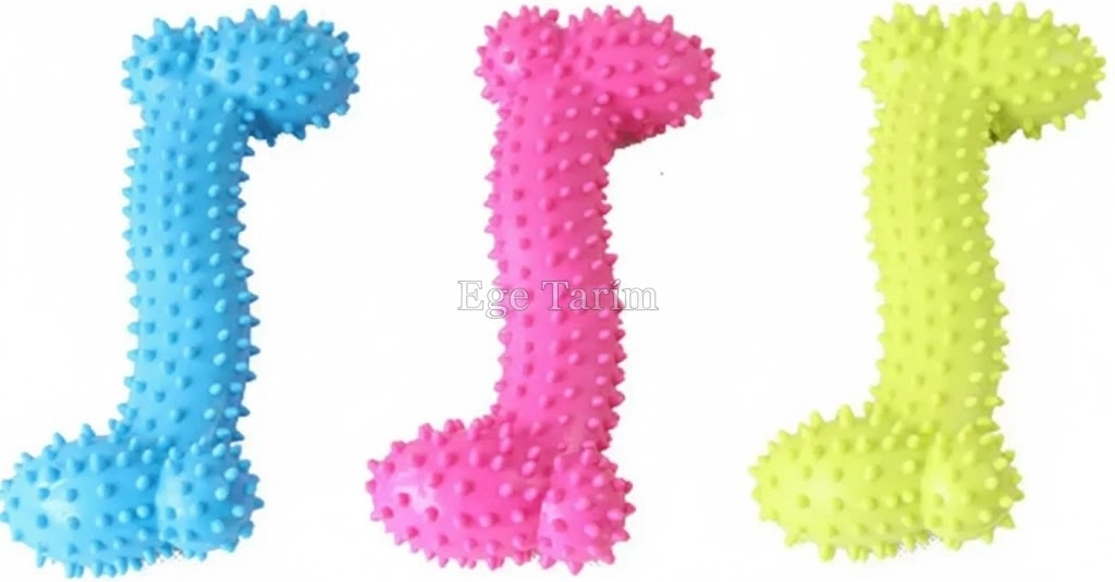 Kemik Şeklinde Tırtıklı Diş Kaşıma ve Çiğneme Oyuncağı (10 cm)