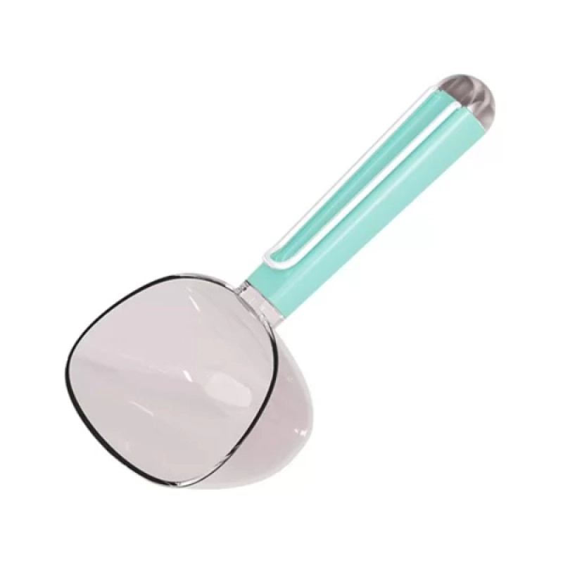 Klipsli ve Ölçekli Kedi Köpek Mama Küreği (Torba Kilitleme Özellikli & 180 ml)