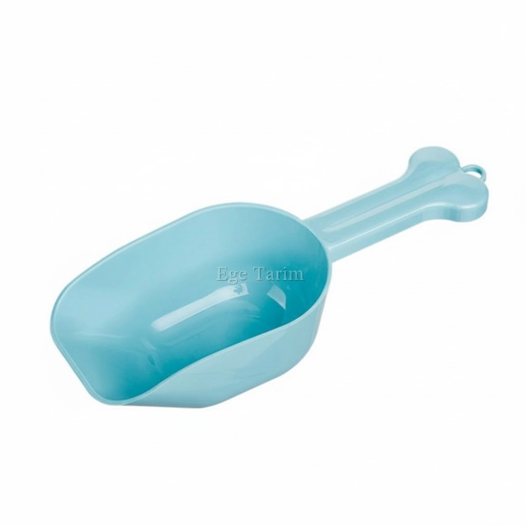 Kemik Saplı Kedi Köpek Mama Küreği ve Su Ölçeği (Ergonomik Tasarım)