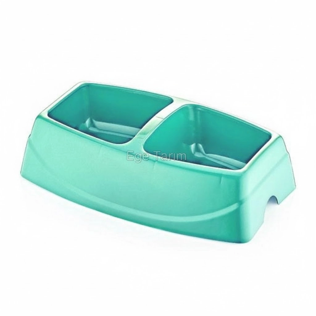Mikopet İkili Küçük Mama Kabı (1. Sınıf Plastik)