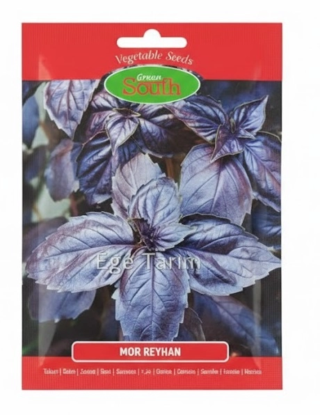 Mor Reyhan (Ocimum basilicum) Tohumu - Şerbetlik Kokulu Fesleğen