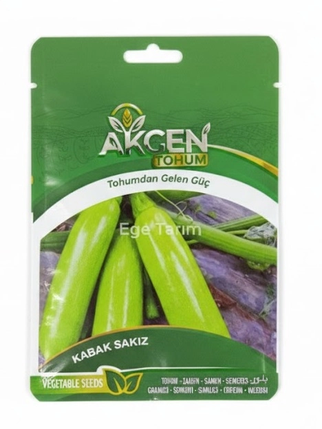 Akgen Sakız Kabağı Tohumu 5 gr - Açık Yeşil, Silindirik ve Erkenci