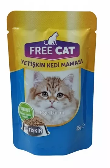 Free Cat Somonlu Yetişkin Kedi Maması 85gr