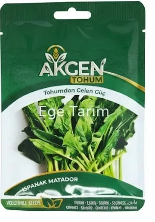 Akgen Matador Ispanak Tohumu Geniş Yapraklı 