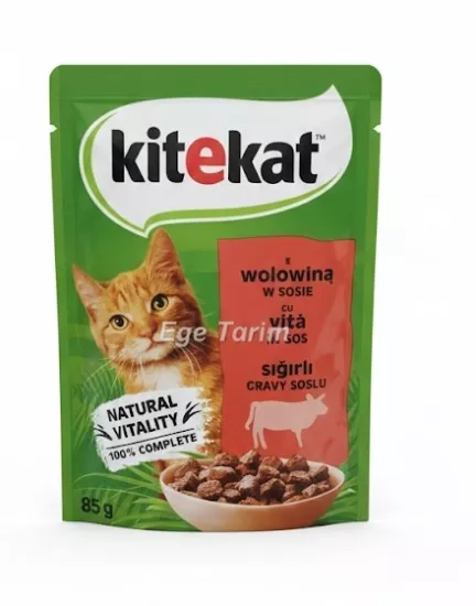 Kitekat Sığır Etli Soslu Kedi Maması 85gr