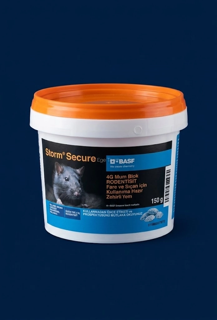 BASF Storm Secure Mum Blok Fare ve Sıçan Zehiri - 150 gr Profesyonel Rodentisit