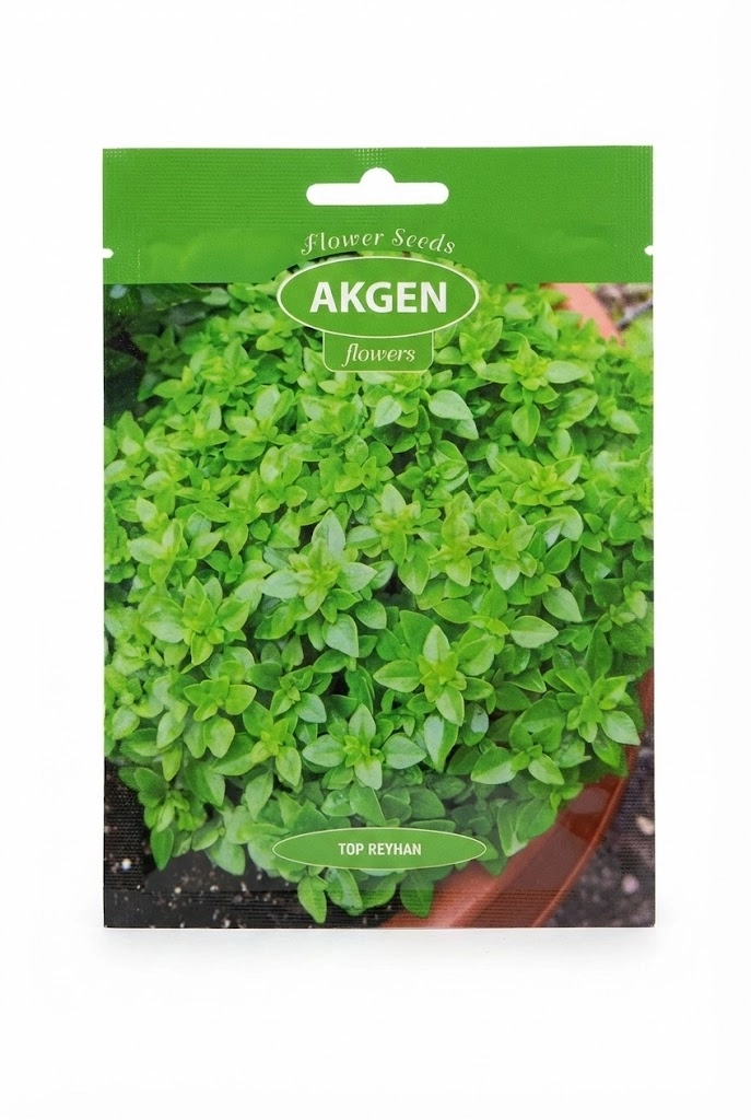 Akgen Top Fesleğen / Reyhan (Ocimum basilicum minimum) Tohumu - Kokulu ve Sinek Kovucu
