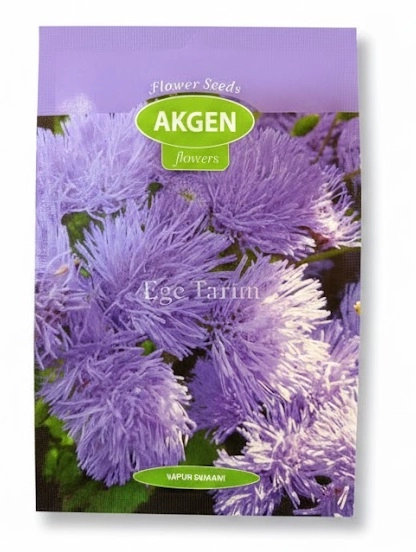 Vapur Dumanı (Ageratum) Çiçek Tohumu - Mavi Ponpon